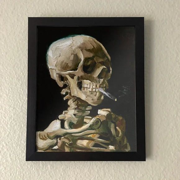 Skeleton Van Gogh Wall Art - Picture 1 of 2